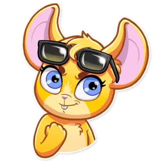 😎 5660e956 ネズミ, 漫画, 動物, サングラス, キャラクター, げっ歯類, 可愛い telegram sticker