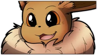 😀 3a027b87 Eevee Pokemon pokemon, eevee, uroczy, zwierzę, kreskówka whatsapp sticker