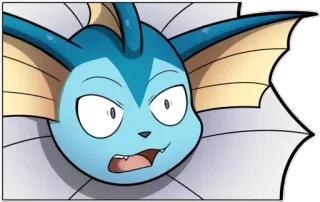 😧 b5cd1363 Vaporeon Pokemon vaporeon, pokemon, woda, niebieski, słodki whatsapp sticker