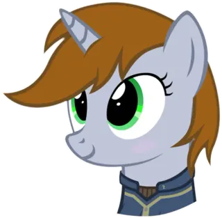 ☺️ 0bda5ab1 pony, cartoon, animal, unicorn, head telegram sticker