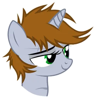 😏 40fb43ae cartoon, pony, unicorn, animal, character, fantasy telegram sticker