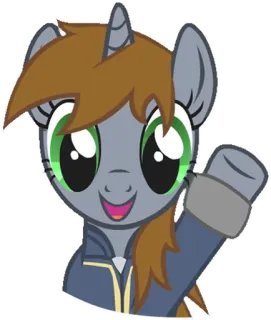 👋 6c4ccf68 pony, cartoon, animal, cute, wave, friendly, animated telegram sticker