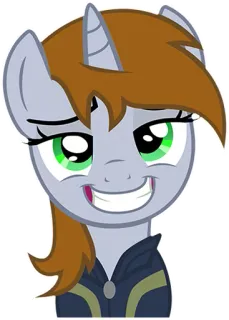 😁 79d30b46 pony, cartoon, smiling, animal, equine telegram sticker