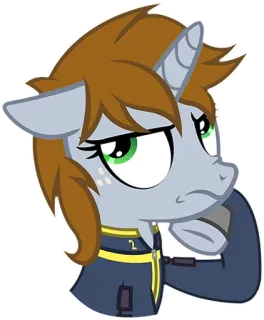 😒 8473a8c1 pony, cartoon, animal, horse, equine telegram sticker