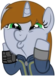 😍 b1d8bbcb pony, cartoon, character, smile, cute telegram sticker