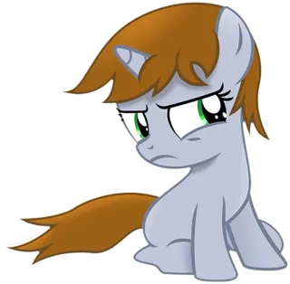 😣 ecf5530b pony, cartoon, animal, mammal, equine, horse telegram sticker