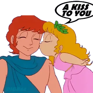 😘 08273872 A KISS TO YOU 키스, 만화, 사랑, 로맨스, 귀여운 telegram sticker