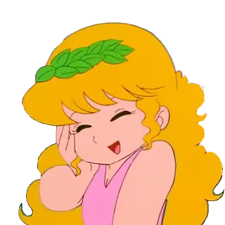 🙂 166f6b40 만화, 애니메이션, 캐릭터, 여자, 웃는, 귀여운 telegram sticker