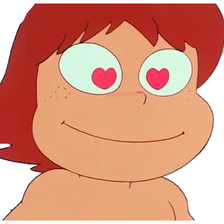 😍 49c6c381 만화, 눈, 하트, 사랑, 애니메이션, 캐릭터 telegram sticker