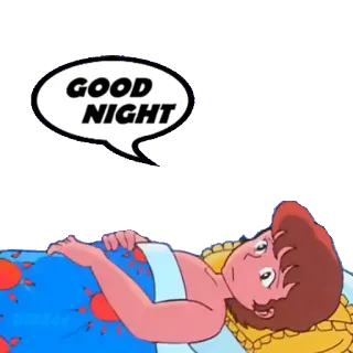 🛌 f22d7a47 GOOD NIGHT 잘 자요, 수면, 만화, 침대 telegram sticker