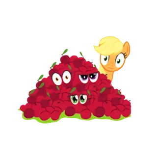 👽 374ddbd9 Applejack My Little Pony Applejack, My Little Pony, cherries, cartoon, sticker telegram sticker