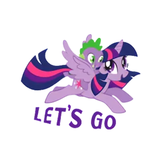 ☺️ 3d9e4364 Twilight Sparkle My Little Pony LET'S GO pony, friendship, cartoon, animated, magic, sparkle telegram sticker
