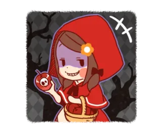 😏 1b8e6901 Czerwony Kapturek, Bajka, Kreskówka, Anime, Halloween telegram sticker