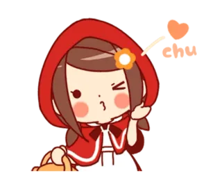 Little Red Riding Hood & Wolf telegram stickers