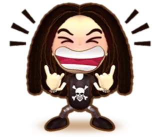 🤘 1a90327e ロック, メタル, 音楽, 骸骨, 漫画, キャラクター telegram sticker
