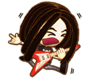 🎸 394b5c70 ロック, 音楽, ギター, ミュージシャン, 漫画, ヘヴィメタル telegram sticker