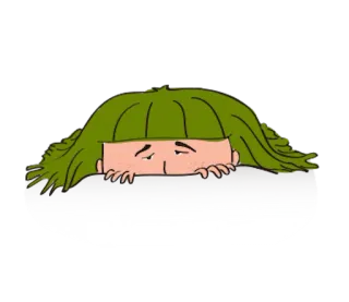 👽 6c00afea 卡通, 隐藏, 偷看, 女孩, 害羞, 动画 telegram sticker