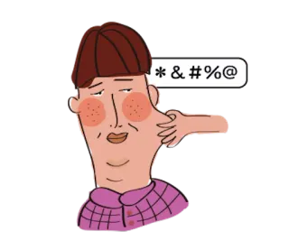 👽 cfa3041c * & #%@! 卡通, 审查, 冒犯, 生气, 脏话 telegram sticker
