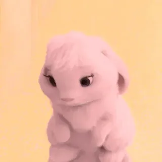 💭 773bc91d bunny, cute, animal, rabbit, fluffy, pink telegram sticker