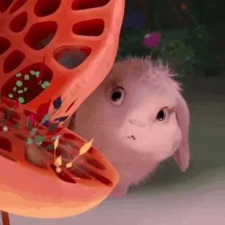 🍥 7ba3a439 cute, animal, bunny, rabbit, fluffy, cartoon, animated telegram sticker