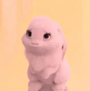 💭 ea059ece bunny, rabbit, animal, cute, pink, fluffy telegram sticker