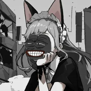 😂 4378e6b7 pepe, anime, girl, cat ears, meme, character telegram sticker
