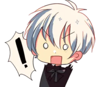 😱 0479b754 アニメ, ちび, 感嘆符, キャラクター, ステッカー, びっくり telegram sticker