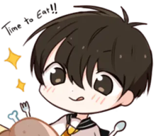 😛 74305b9d アニメ, ちび, かわいい, 食べ物, カワイイ, 七面鳥, 感謝祭 telegram sticker