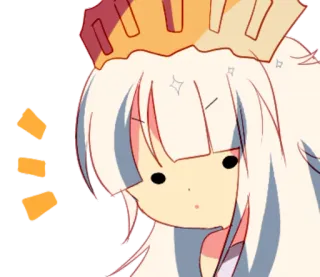 ☄ 161cbb3f Anime, Charakter, Kawaii, Prinzessin, Überrascht, Süß whatsapp sticker