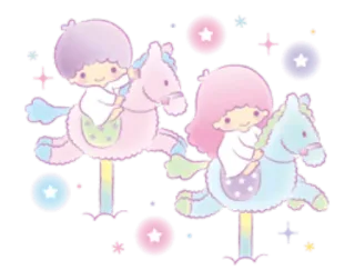 Little Twin Stars: Dreamy telegram stickers