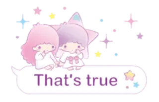 📌 884c9301 That's true 귀여운, 카와이, 별, 파스텔, 인용구, 진실, 동의 telegram sticker