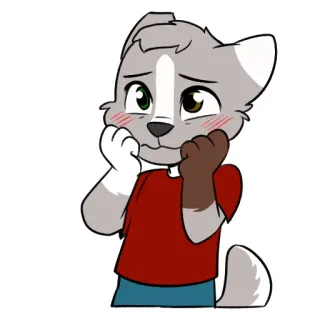 ☺️ 54c7c3ca anthropomorphic animal, furry, cartoon, character, cute, expression whatsapp sticker