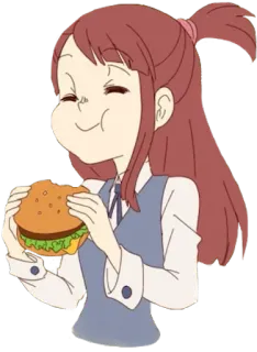 😋 bacb643f Anime, Hamburger, Mangiare, Cibo, Cartoni animati whatsapp sticker