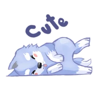 😗 5645761e Cute schattig, hond, puppy, lief, dier, schattig, cartoon telegram sticker