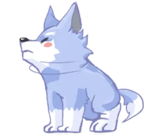 😒 58d9de5b hond, dier, cartoon, schattig, puppy telegram sticker