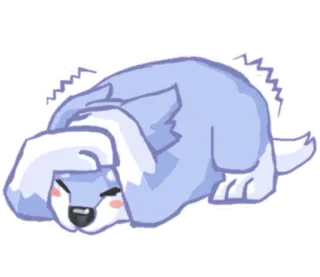 😣 c9e689c0 hond, dier, schattig, verdrietig, cartoon, illustratie, meme telegram sticker