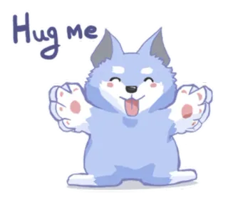 🤗 dcc20eb2 Hug me hond, puppy, knuffel, schattig, dier, verzoek telegram sticker
