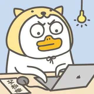 🖥 902e796c 考试 eend, dier, cartoon, laptop, studeren, examen, toetsenbord telegram sticker