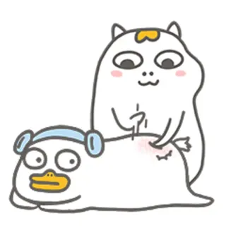 🤗 dfaa7d6a dier, cartoon, eend, schattig, grappig telegram sticker