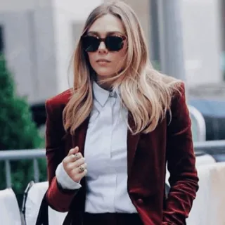 ◾️ 69fa8223 wanita, kacamata hitam, mode, blazer, potret, gaya telegram sticker