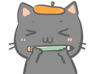 🖌 bc7fd579 chat, crayon, dessin, mignon, dessin animé, animal telegram sticker