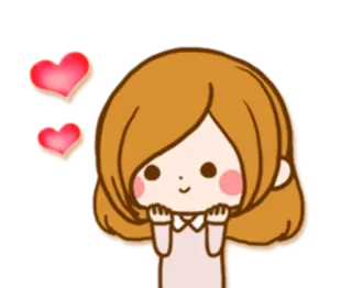 👩‍❤️‍👨 592fa2e7 만화, 여자, 하트, 사랑, 귀여운 telegram sticker
