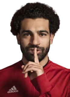 🤫 e094a47f Mohamed Salah 축구, 축구 선수, 선수, 침묵, 손가락 telegram sticker