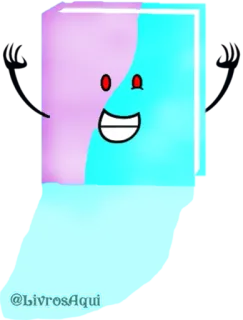 👻 1bf0445b @LivrosAqui livre, dessin animé, autocollant, lecture telegram sticker