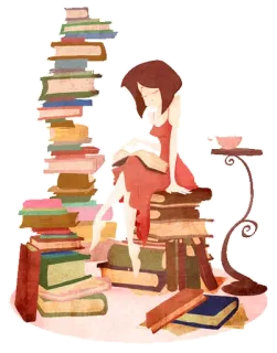 📚 19017344 本, 読書, 女性, 積み重ね, 文学, 勉強, 女の子 telegram sticker