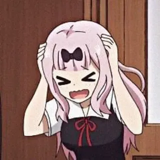 💖 472ae5e3 Chika Fujiwara Kaguya-sama: Love Is War anime, chika, kawaii, shocked, surprised, love is war, kaguya sama telegram sticker