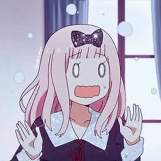 💖 5f4795bb Chika Fujiwara Kaguya-sama: Love Is War anime, cartoon, chika fujiwara, cute, kawaii, meme telegram sticker