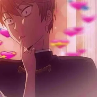 🧡 be163019 anime, love, heart, boy, cute, shocked, expression telegram sticker