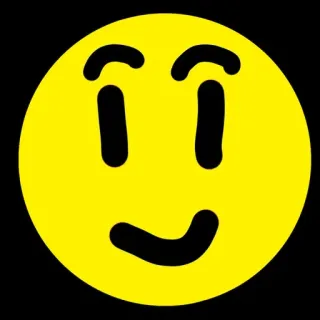 😄 bc5e667b Emoji, Mặt cười, Màu vàng, Hoạt hình, Khuôn mặt, Vui vẻ telegram sticker