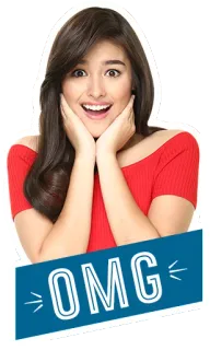 😱 5aea8880 OMG 我的天, 惊喜, 震惊, 反应, 女人 telegram sticker